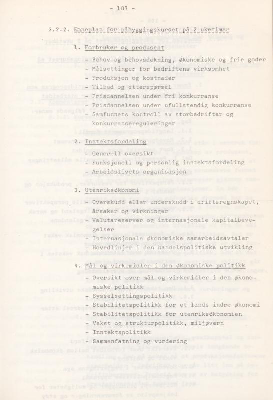 Skann 111 av Læreplan for gymnaset 1974 · del 3A allmenn studieretning