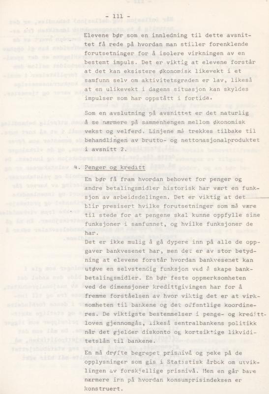 Skann 115 av Læreplan for gymnaset 1974 · del 3A allmenn studieretning
