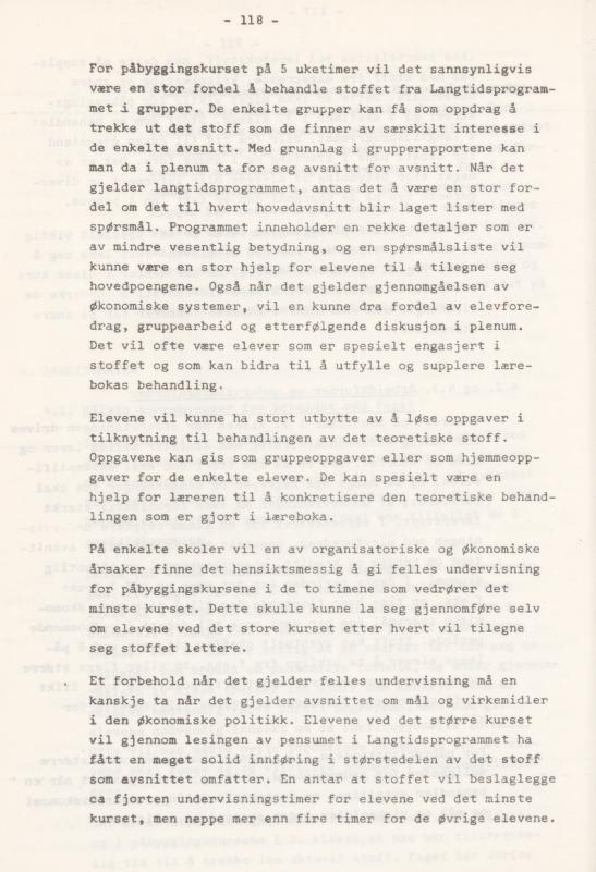 Skann 122 av Læreplan for gymnaset 1974 · del 3A allmenn studieretning