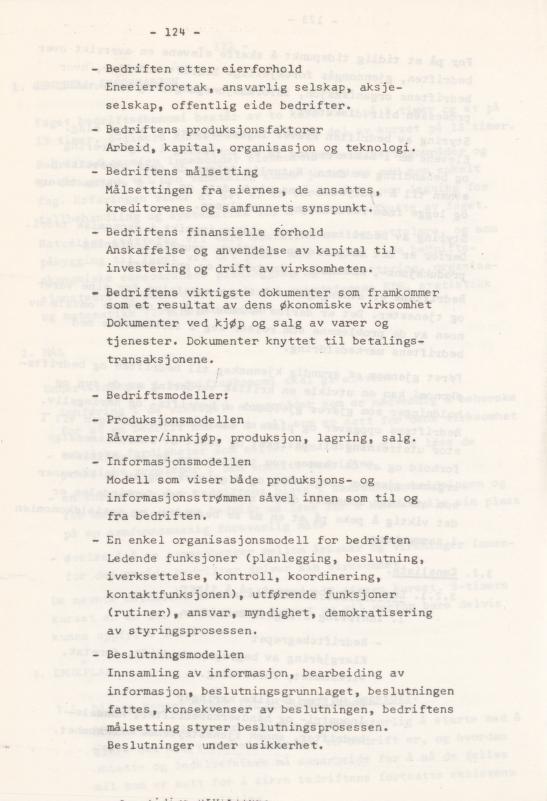 Skann 128 av Læreplan for gymnaset 1974 · del 3A allmenn studieretning