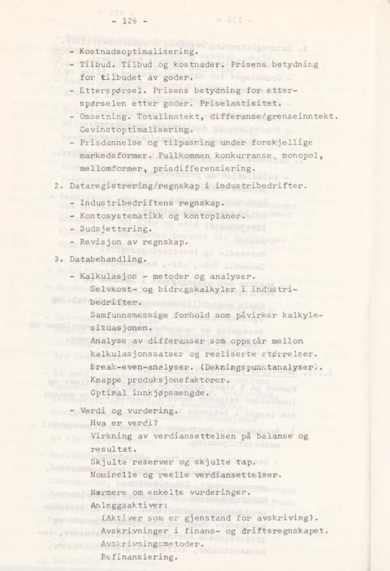Skann 130 av Læreplan for gymnaset 1974 · del 3A allmenn studieretning