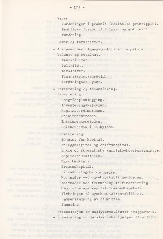 Skann 131 av Læreplan for gymnaset 1974 · del 3A allmenn studieretning