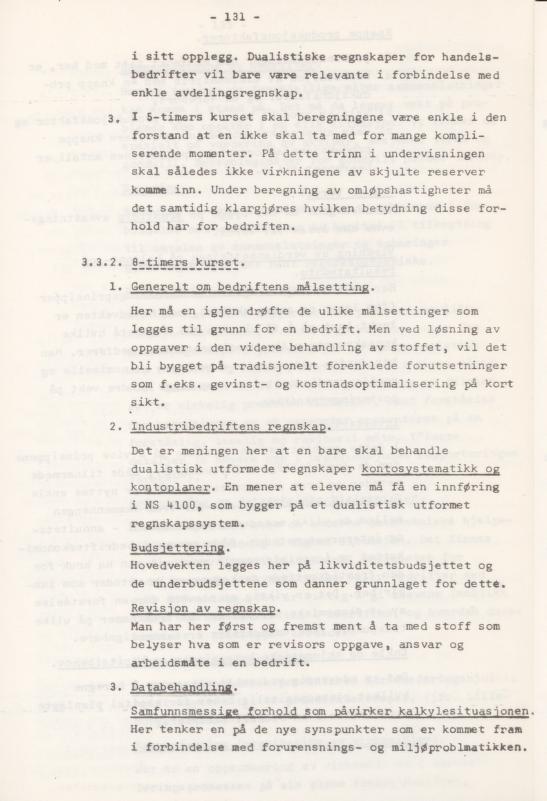 Skann 135 av Læreplan for gymnaset 1974 · del 3A allmenn studieretning