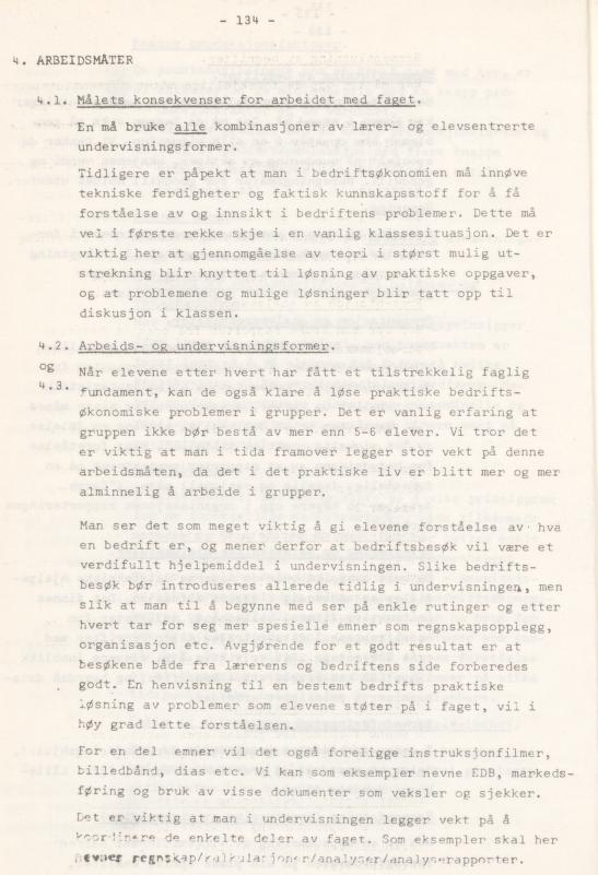 Skann 138 av Læreplan for gymnaset 1974 · del 3A allmenn studieretning