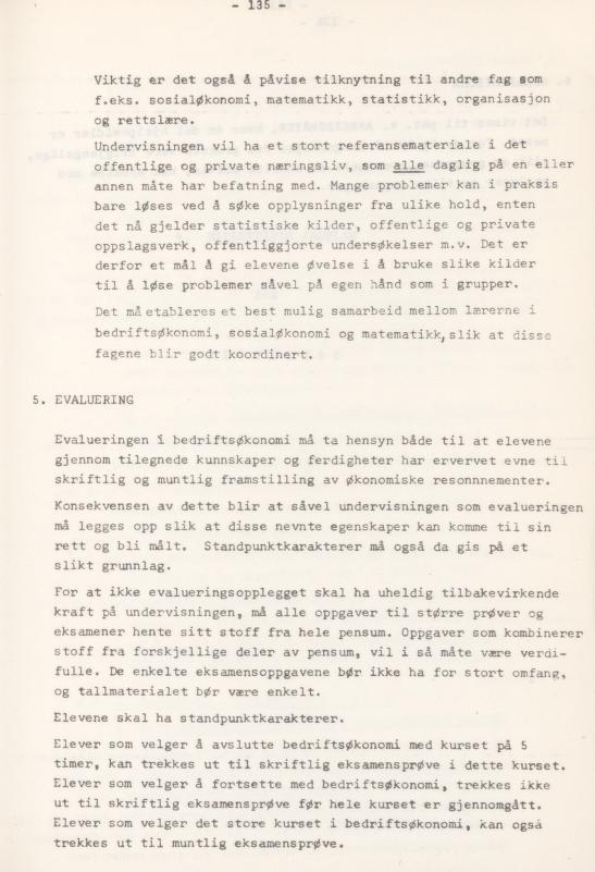 Skann 139 av Læreplan for gymnaset 1974 · del 3A allmenn studieretning