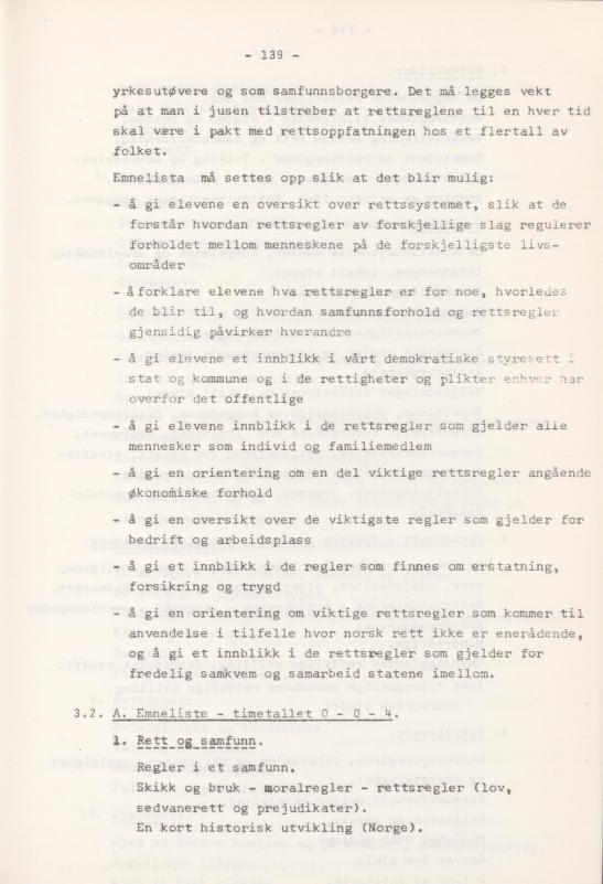 Skann 143 av Læreplan for gymnaset 1974 · del 3A allmenn studieretning