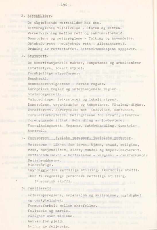 Skann 144 av Læreplan for gymnaset 1974 · del 3A allmenn studieretning