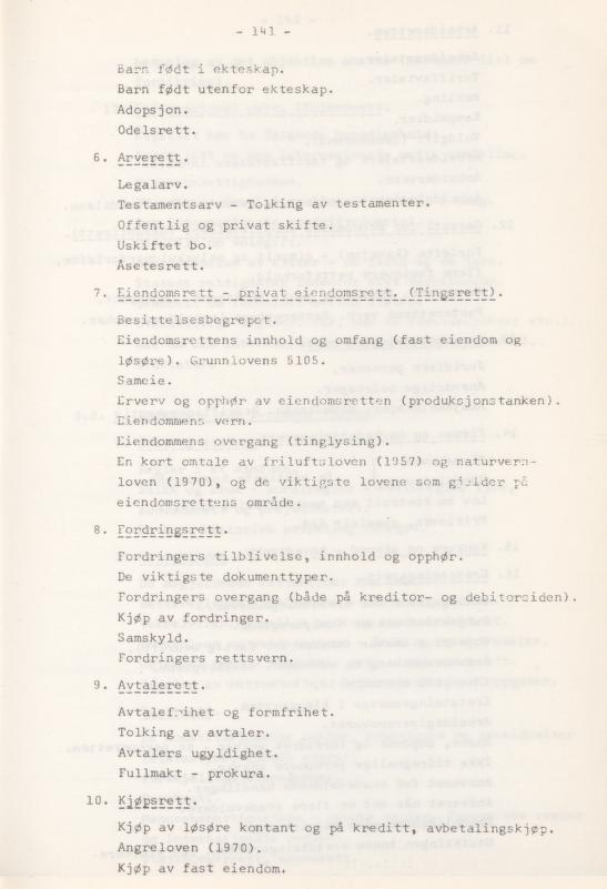 Skann 145 av Læreplan for gymnaset 1974 · del 3A allmenn studieretning