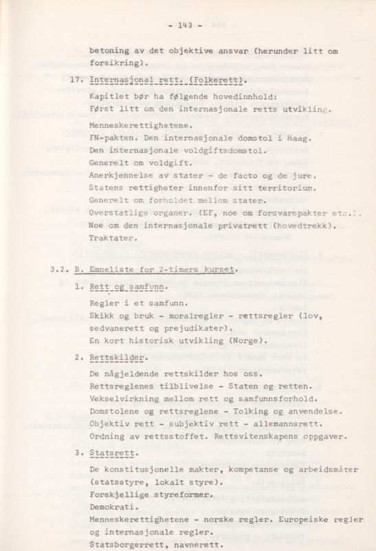 Skann 147 av Læreplan for gymnaset 1974 · del 3A allmenn studieretning