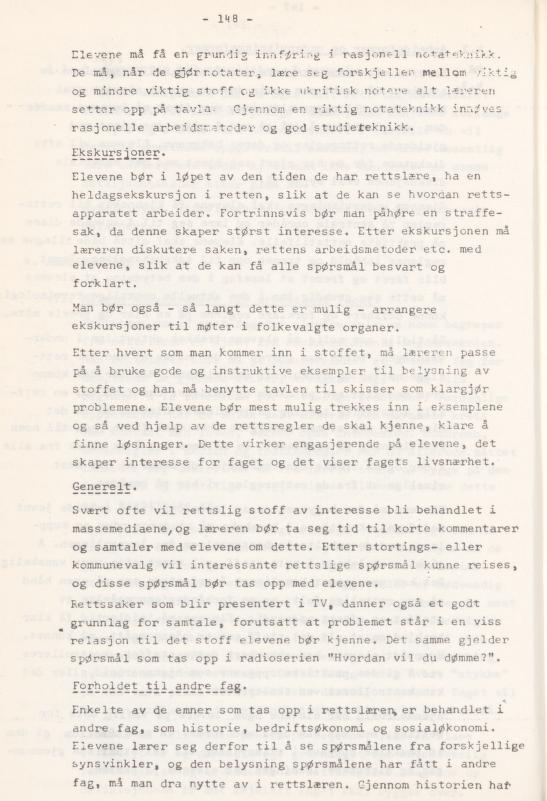 Skann 152 av Læreplan for gymnaset 1974 · del 3A allmenn studieretning