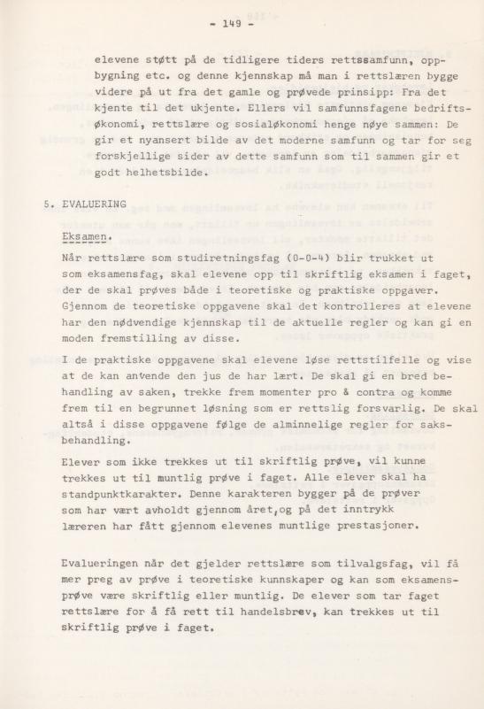 Skann 153 av Læreplan for gymnaset 1974 · del 3A allmenn studieretning