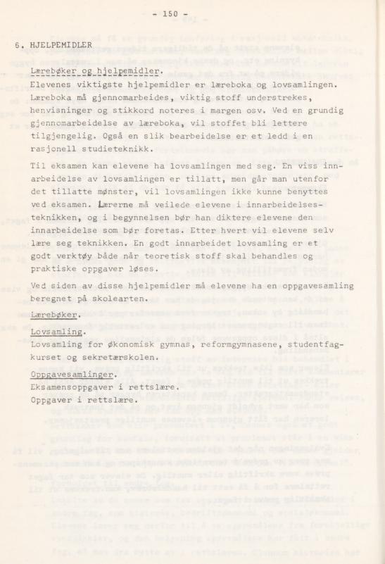 Skann 154 av Læreplan for gymnaset 1974 · del 3A allmenn studieretning