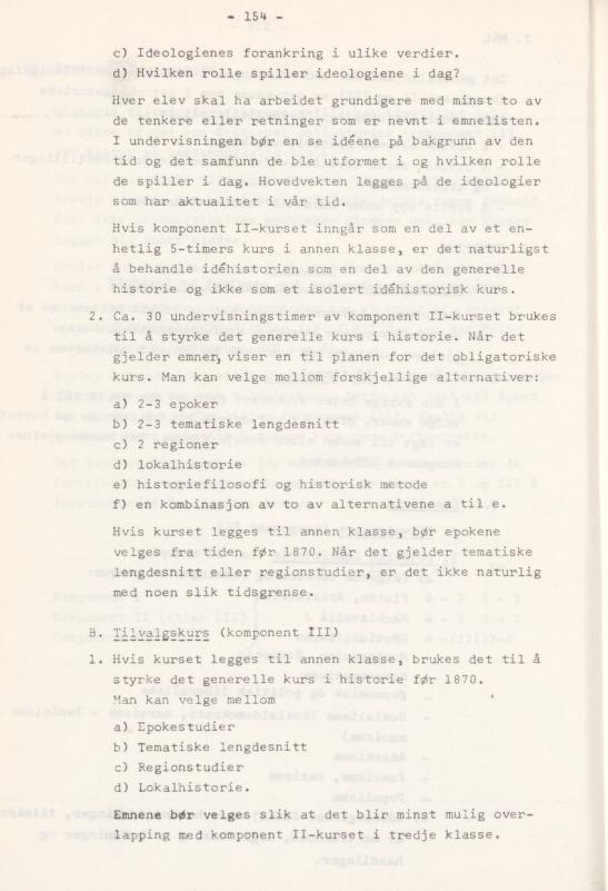 Skann 158 av Læreplan for gymnaset 1974 · del 3A allmenn studieretning