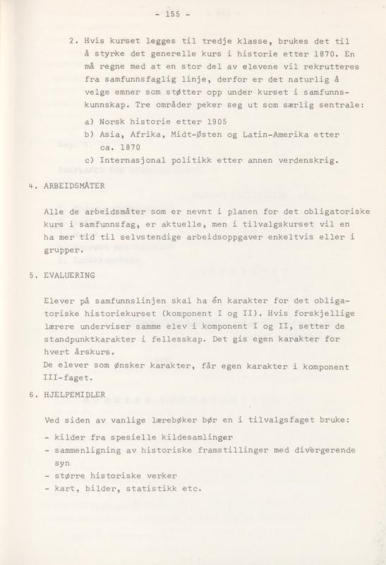 Skann 159 av Læreplan for gymnaset 1974 · del 3A allmenn studieretning