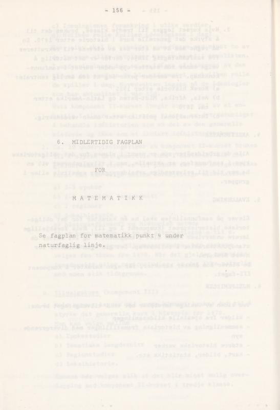 Skann 160 av Læreplan for gymnaset 1974 · del 3A allmenn studieretning