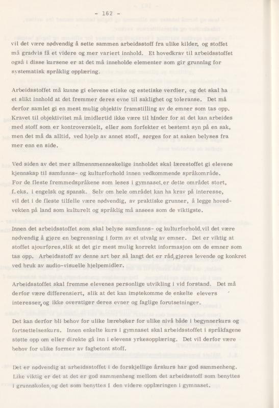Skann 166 av Læreplan for gymnaset 1974 · del 3A allmenn studieretning