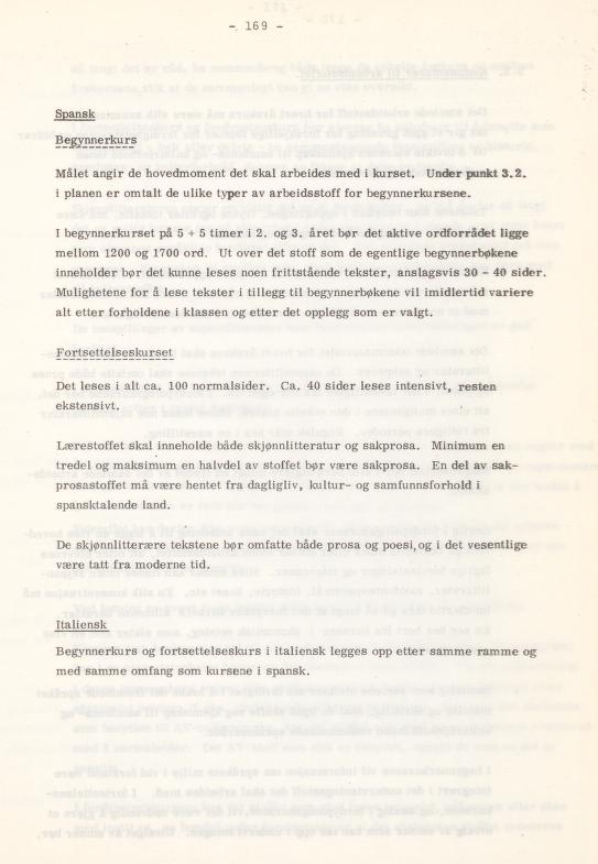 Skann 173 av Læreplan for gymnaset 1974 · del 3A allmenn studieretning