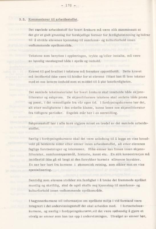 Skann 174 av Læreplan for gymnaset 1974 · del 3A allmenn studieretning
