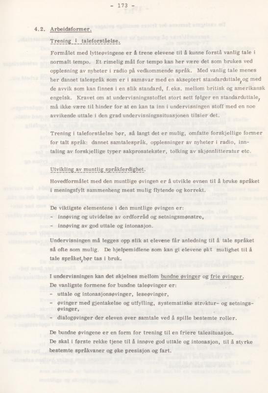 Skann 177 av Læreplan for gymnaset 1974 · del 3A allmenn studieretning