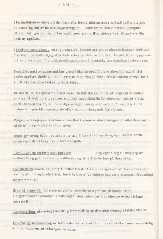 Skann 180 av Læreplan for gymnaset 1974 · del 3A allmenn studieretning