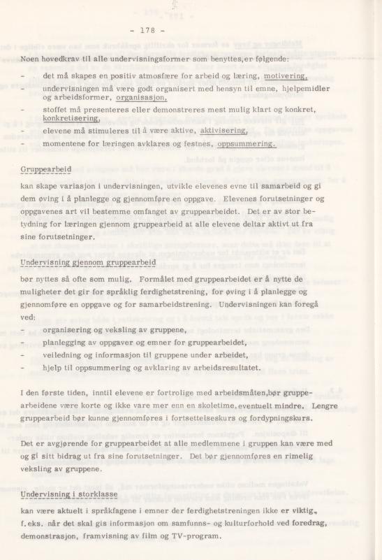 Skann 182 av Læreplan for gymnaset 1974 · del 3A allmenn studieretning
