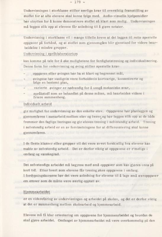 Skann 183 av Læreplan for gymnaset 1974 · del 3A allmenn studieretning