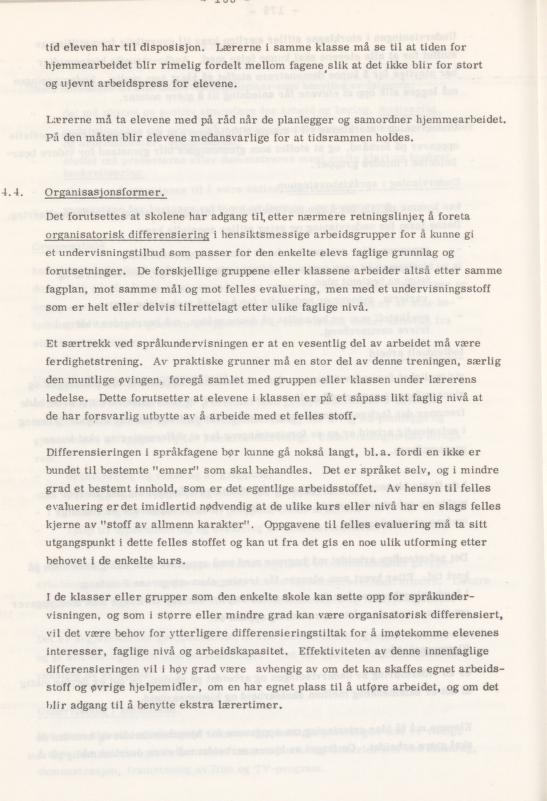 Skann 184 av Læreplan for gymnaset 1974 · del 3A allmenn studieretning