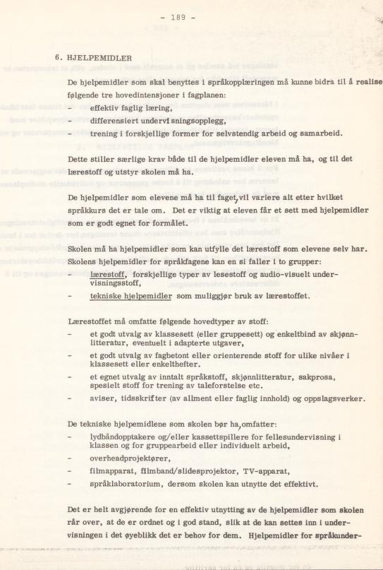 Skann 193 av Læreplan for gymnaset 1974 · del 3A allmenn studieretning