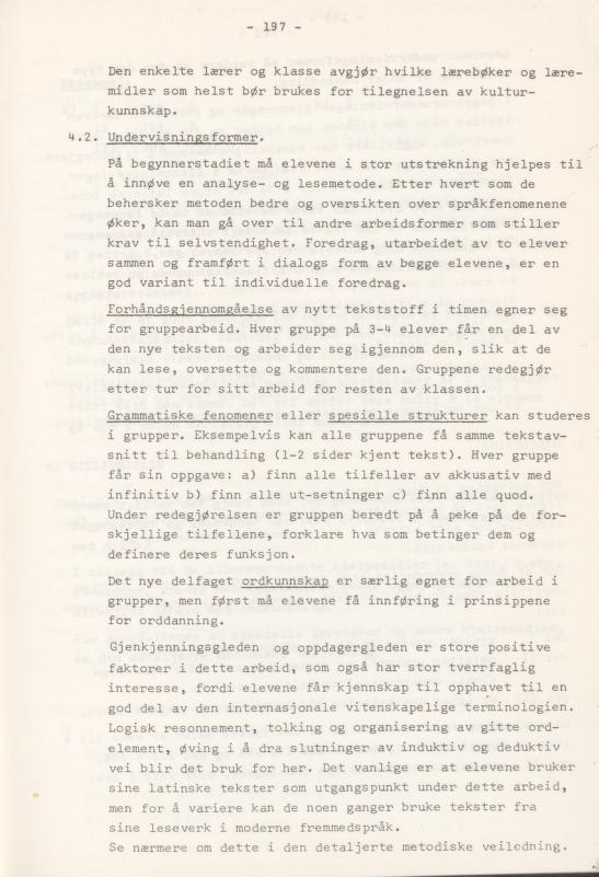 Skann 201 av Læreplan for gymnaset 1974 · del 3A allmenn studieretning