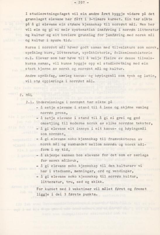 Skann 211 av Læreplan for gymnaset 1974 · del 3A allmenn studieretning