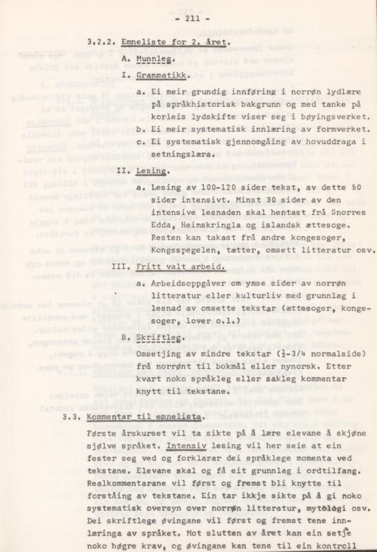 Skann 215 av Læreplan for gymnaset 1974 · del 3A allmenn studieretning