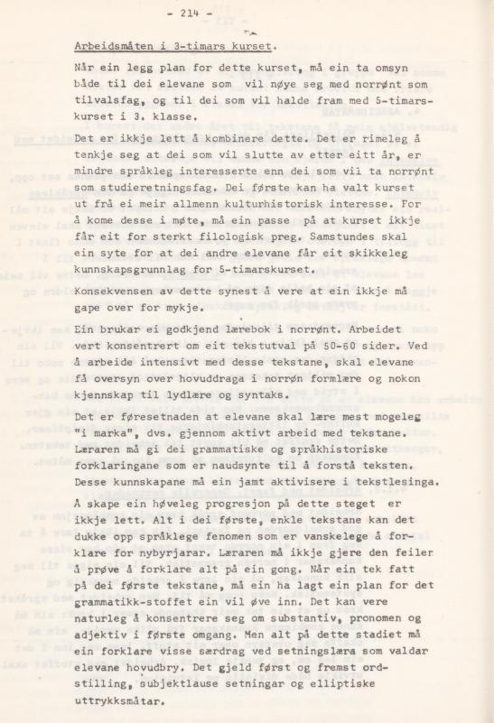 Skann 218 av Læreplan for gymnaset 1974 · del 3A allmenn studieretning