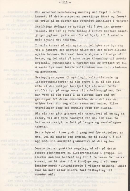 Skann 219 av Læreplan for gymnaset 1974 · del 3A allmenn studieretning
