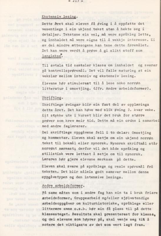 Skann 221 av Læreplan for gymnaset 1974 · del 3A allmenn studieretning