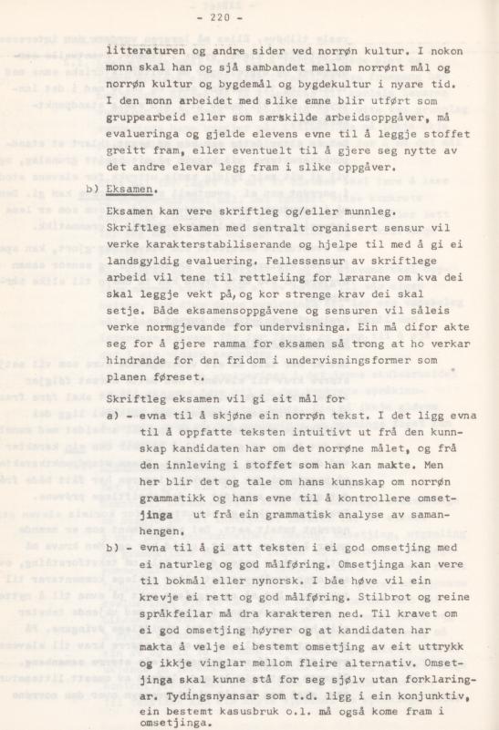 Skann 224 av Læreplan for gymnaset 1974 · del 3A allmenn studieretning
