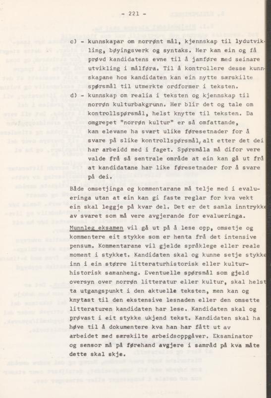 Skann 225 av Læreplan for gymnaset 1974 · del 3A allmenn studieretning