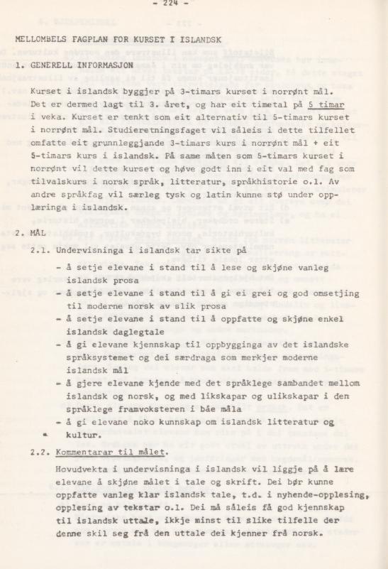 Skann 228 av Læreplan for gymnaset 1974 · del 3A allmenn studieretning