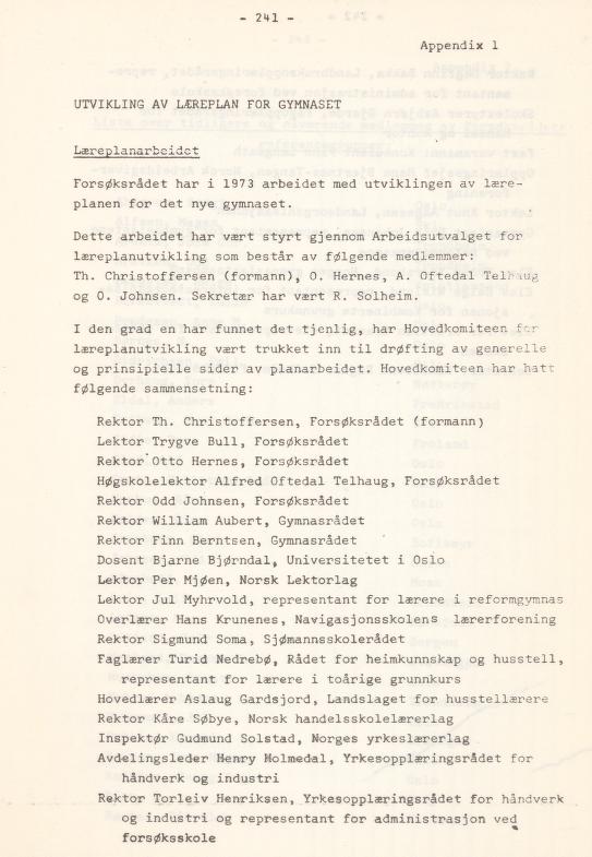 Skann 245 av Læreplan for gymnaset 1974 · del 3A allmenn studieretning