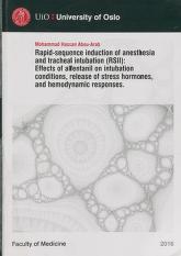 "Rapid-sequence induction of anesthesia and tracheal intubation (RSII) : effects of alfentanil on int"