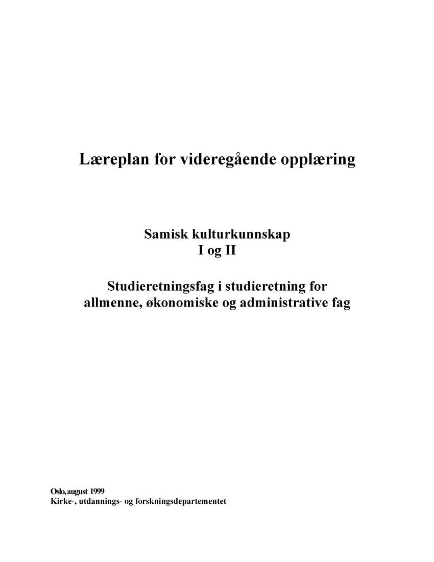 Skann 1 av R94 · Samisk kulturkunnskap · plan 1999